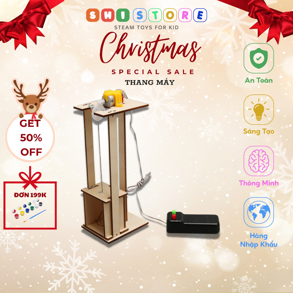 Đồ Chơi STEM, Mô Hình Thang Máy, Đồ Chơi Thông Minh