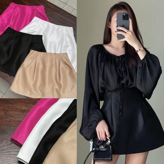 CHÂN VÁY TAFTA nhũ form chữ A xoè (có quần)_CV498
