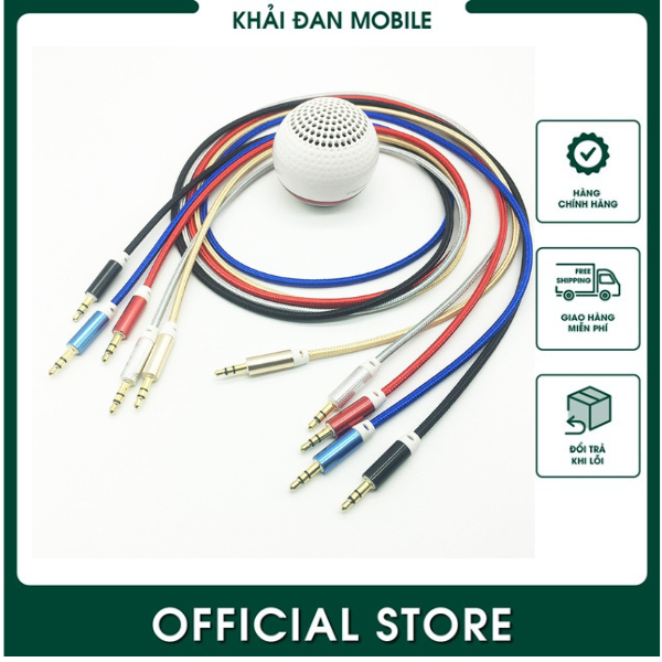 Dây cáp nối loa 2 đầu 3.5 dài 1M kết nối loa , laptop, điện thoại.,,. Bảo hành 6 tháng