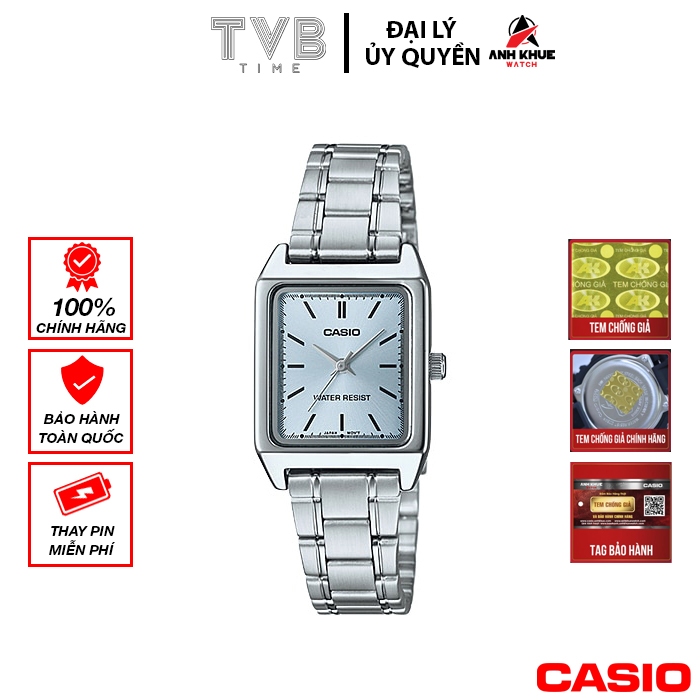 Đồng hồ nữ dây kim loại Casio chính hãng Anh Khuê LTP-V007D-2EUDF