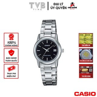 Đồng hồ nữ dây kim loại casio chính hãng ltp-v002d-1audf