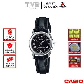 Đồng hồ nữ dây da casio chính hãng ltp-v001l-1budf