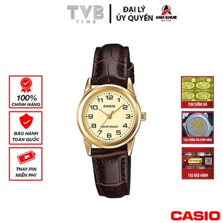 Đồng hồ nữ dây da Casio chính hãng LTP-V001GL-9BUDF (25mm)