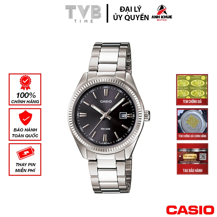 Đồng hồ nữ dây kim loại Casio chính hãng LTP-1302D-1A1VDF (30mm)