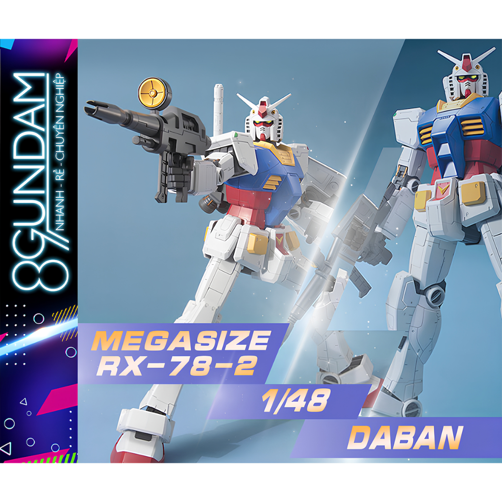 Mô Hình Lắp Ráp 1/48 Megasize RX-78-2 Fighter (tặng kèm decal nước)