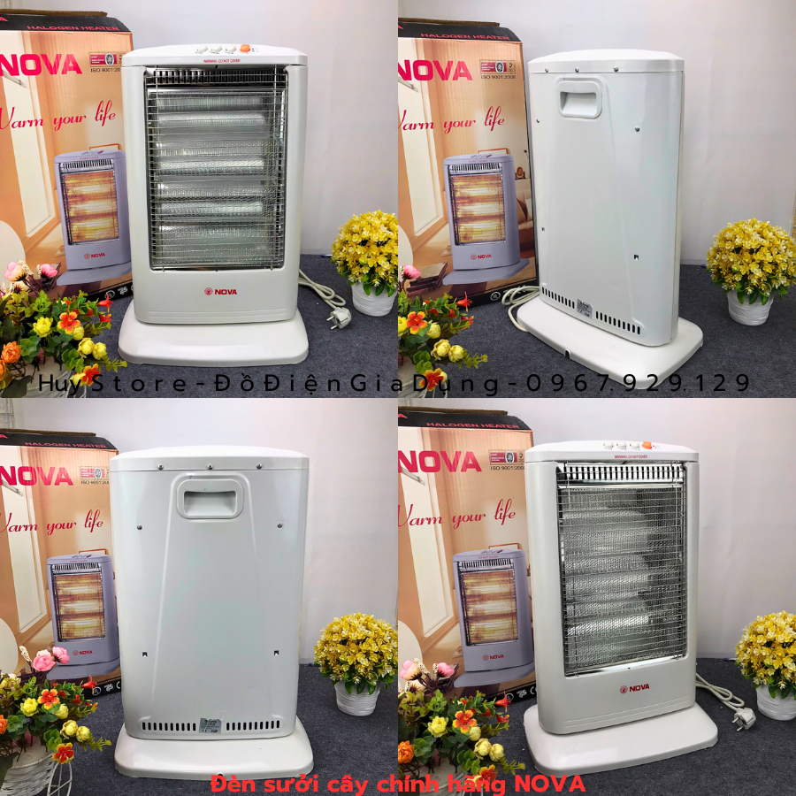 Quạt sưởi điện NOVA Halogen DH-066 hàng chính hãng, Đèn sưởi nhiệt NOVA DH-066 làm nóng nhanh không gây khô da Huy Store