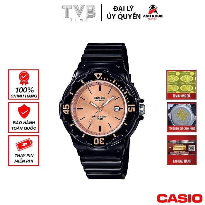 Đồng hồ nữ dây nhựa Casio chính hãng LRW-200H-9E2VDF (34mm)
