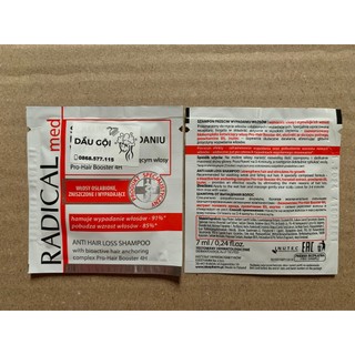 Dầu gội ngừa rụng tóc Radical Med, hàng công ty 7ml