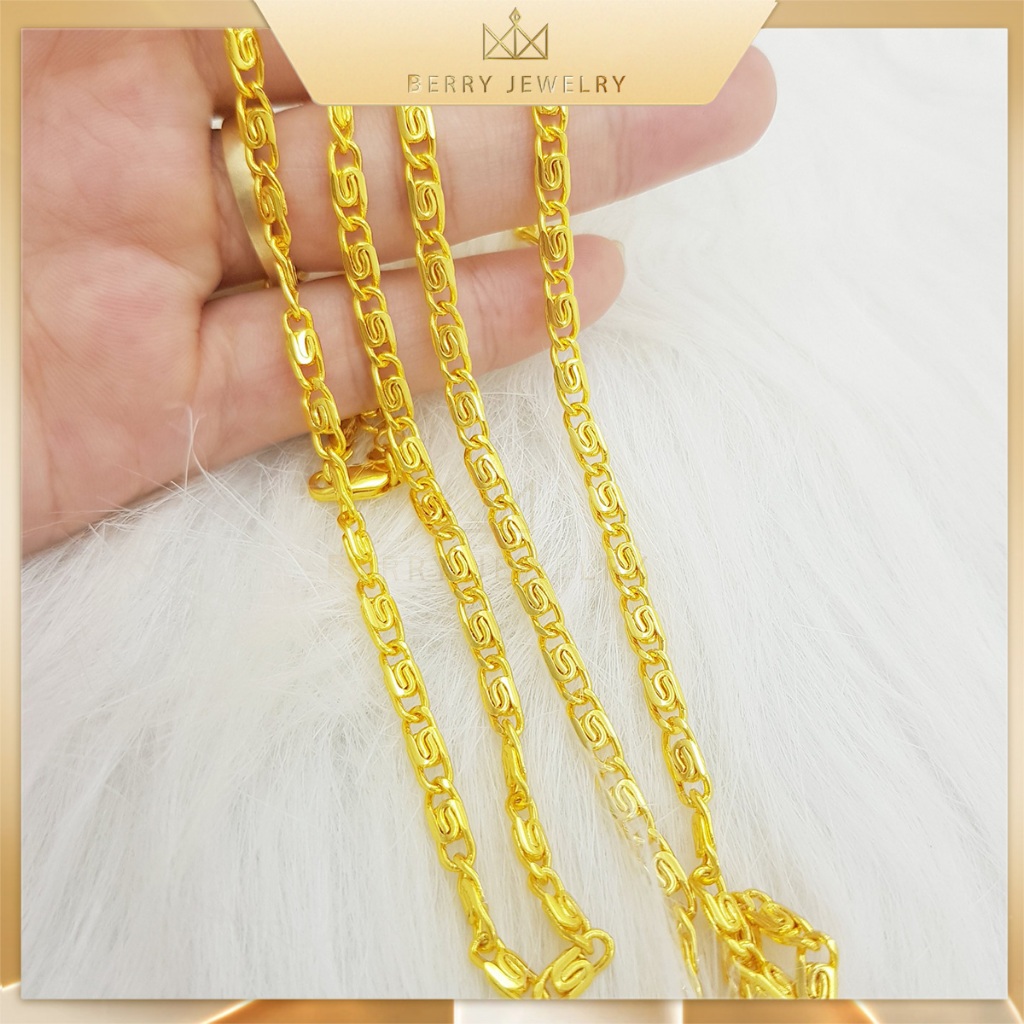 Dây Chuyền Nam Nữ Xi Mã Vàng Hình Hạt Gạo Vòng Cổ Thiết Kế Đẹp Mắt Tinh Tế Phong Cách Hàn Quốc | Berry Jewelry