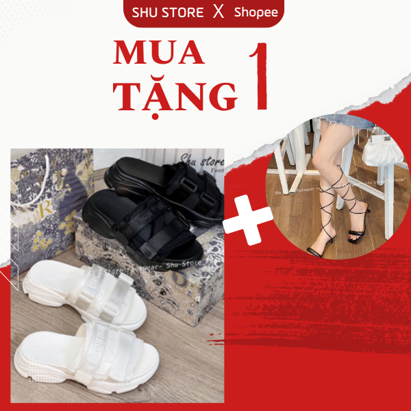 Shu Store | Dép đế xuồng bảng ngang quai dán cao 5cm thời trang mới cho nữ