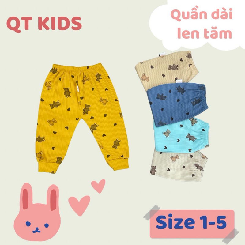 Quần dài thu đông chất len tăm cho bé