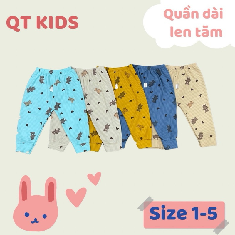 Quần dài thu đông chất len tăm cho bé