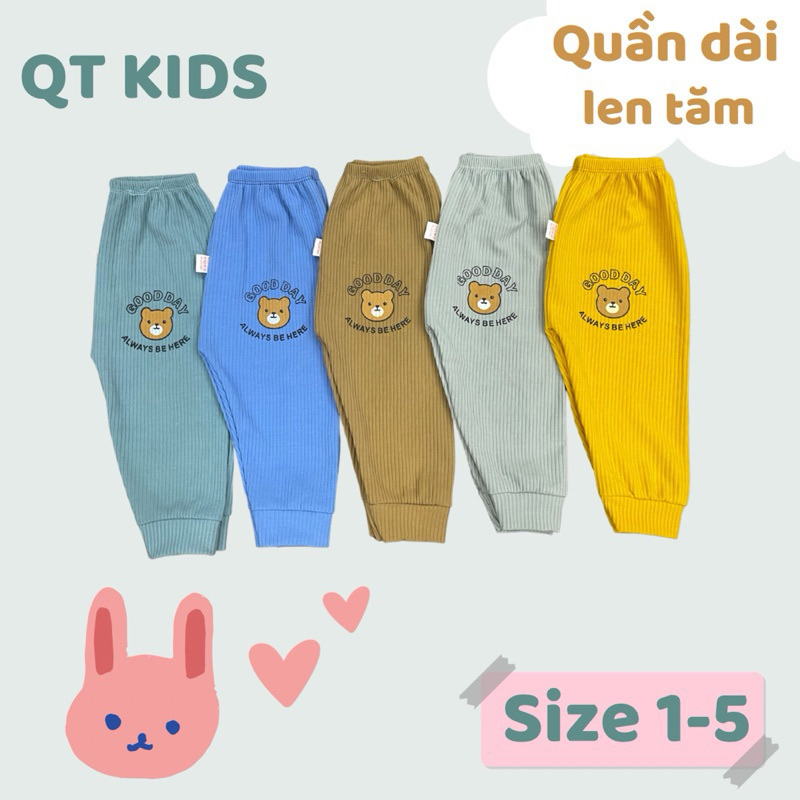 Quần dài thu đông chất len tăm cho bé