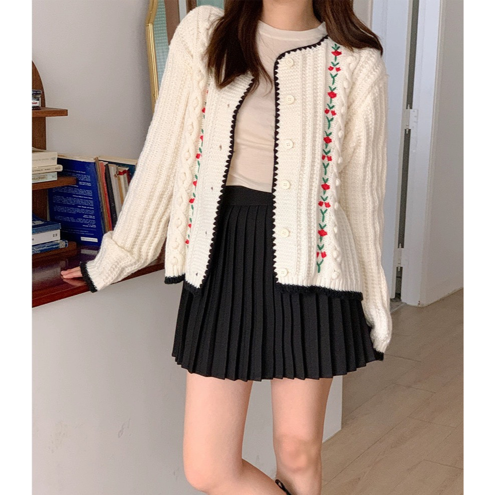 AfterBefore | Áo Cardigan Thêu Hoa Nhiều Màu