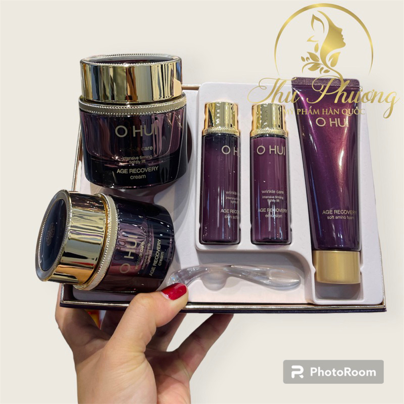 Set kem dưỡng chống nhăn da chống lão hóa Ohui Tím Baby Collagen Ohui Age Recovery Cream 50ml