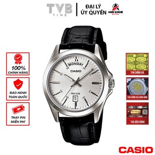 Đồng hồ nam dây da casio chính hãng mtp-1370l-7avdf