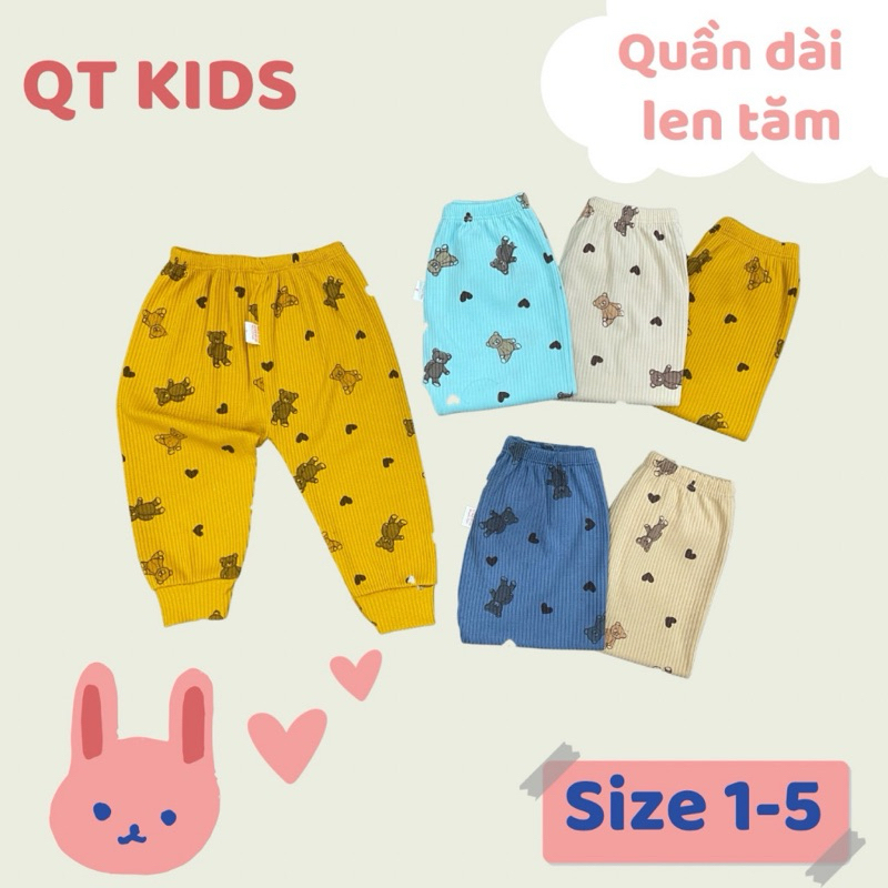 Quần dài thu đông chất len tăm cho bé