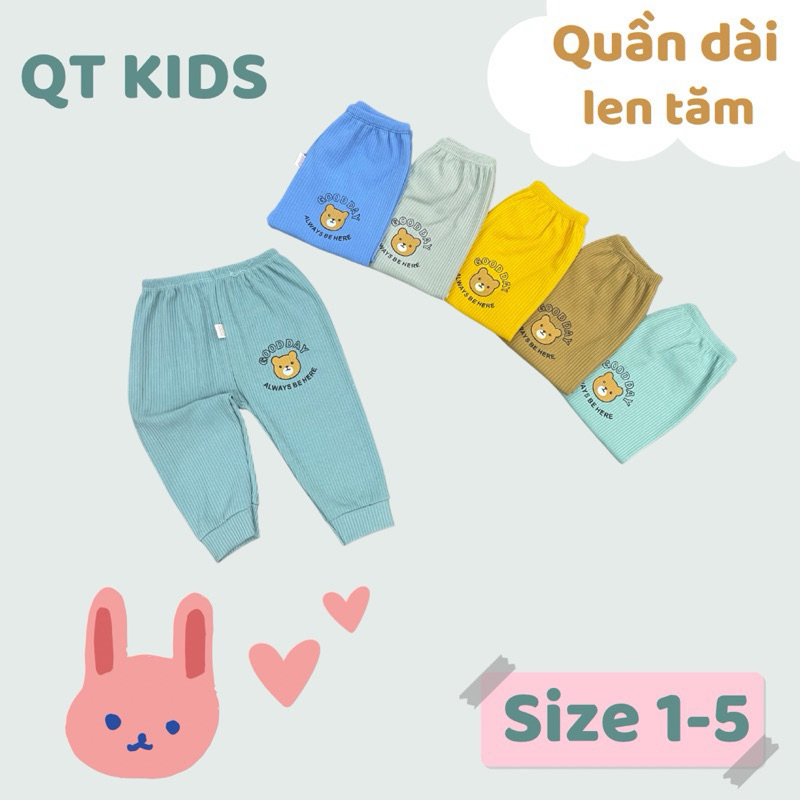 Quần dài thu đông chất len tăm cho bé