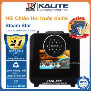  Nồi Chiên Không Dầu Kalite Steam Star 15Lit - 2620W Hấp Chiên 2in1 Hàng Chính Hãng 