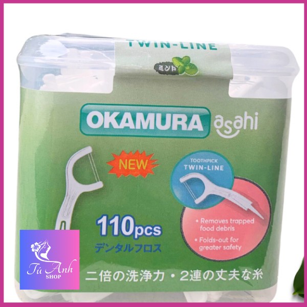 Tăm Chỉ nha khoa Okamura 110P AH-OK vệ sinh răng miệng sạch và khỏe - Chất lượng Nhật Bản