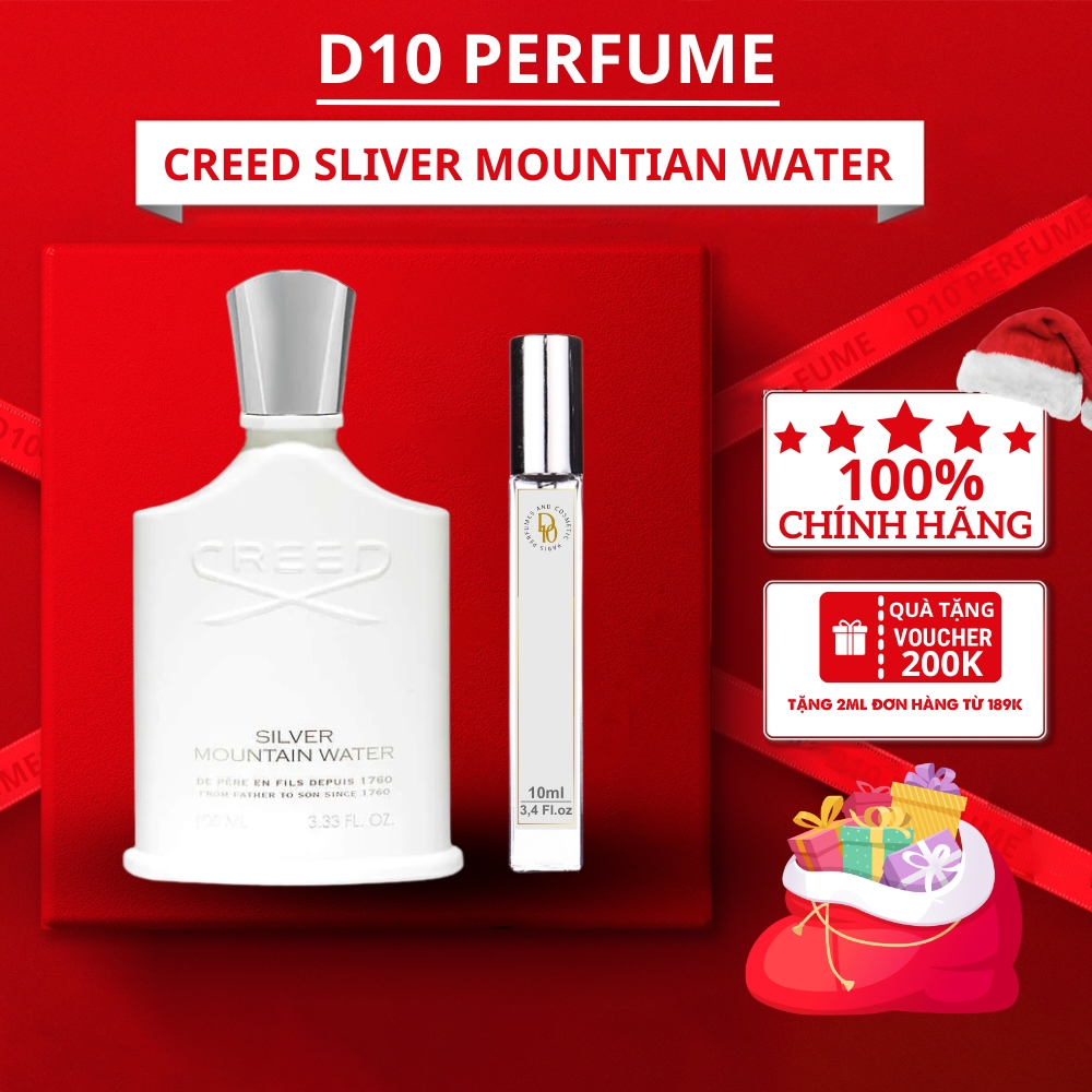 Nước hoa nam nữ thom lâu Creed Silver Mountain Water lưu hương lâu phong cách tươi mới tinh tế.