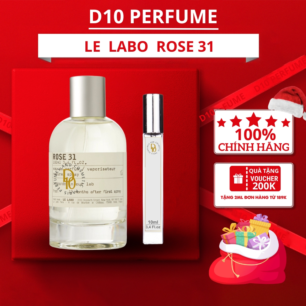 Nước hoa le labo rose 31 mẫu thử 10ml lưu hương lâu chính hãng D10 Perfurm.