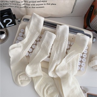 Tất vớ nữ ren nhún cổ cao chất xịn cotton Suxinaimin mềm mịn thoáng khí