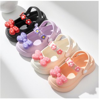 Dép Sục Cross Sandal Đính Nơ Dễ Thương Cho Mẹ Và Bé Gái MS 6217