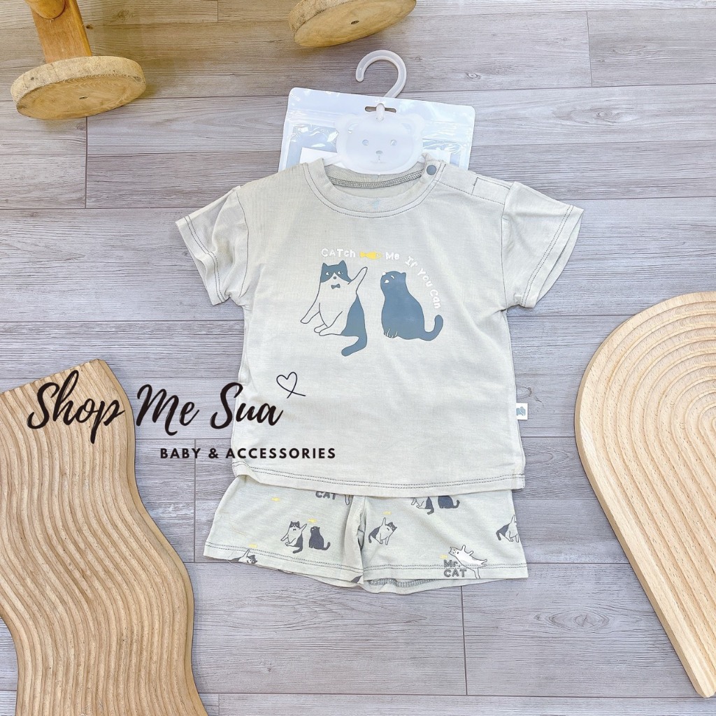 CHAANG Bộ Cộc Tay Cotton Cho Bé 6M-5Y