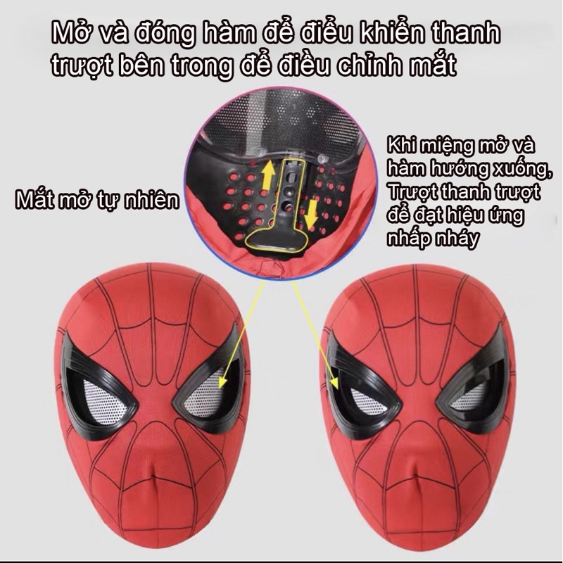 Mặt nạ nhện spiderman nháy mắt thủ công