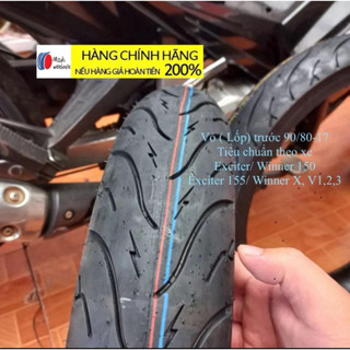 Vỏ ( Lốp)  90/80-17 trước cho xe Exciter/ Winner 150 Exciter 155/ Winner X, V1,2,3 hiệu Dplus