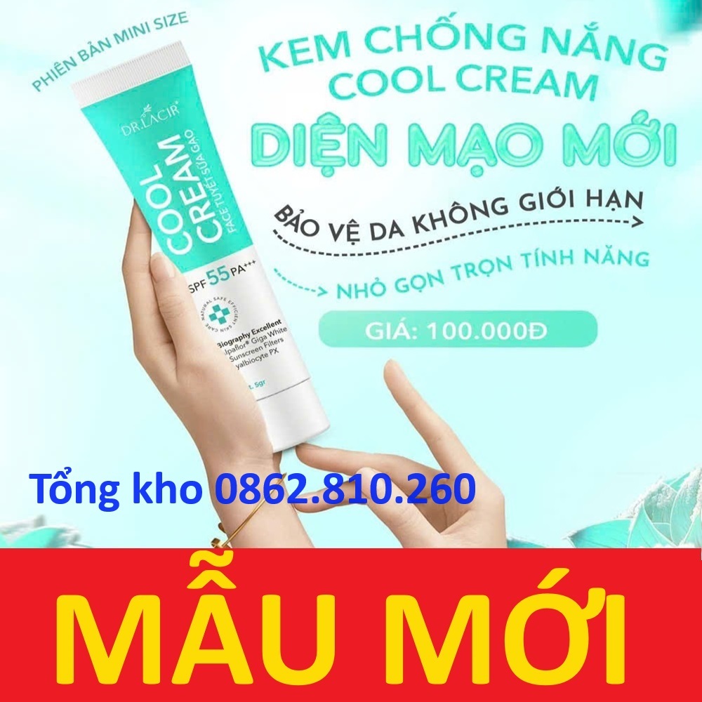 kem dưỡng da chống nắng ban ngày cool cream face tuyết sữa gạo dr lacir drlacir