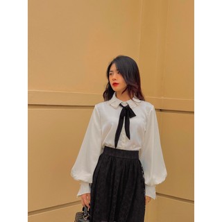 LITHE - Áo sơ lụa Nhật mi đính ngọc trai Charlise Top