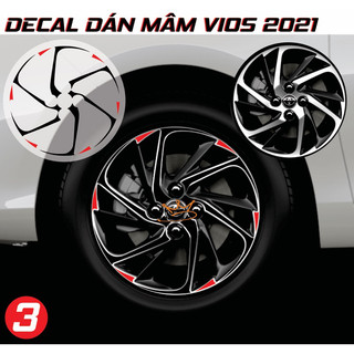 Decal dán mâm toyota vios 2021 2022 - decal tem dán lazang toyota vios