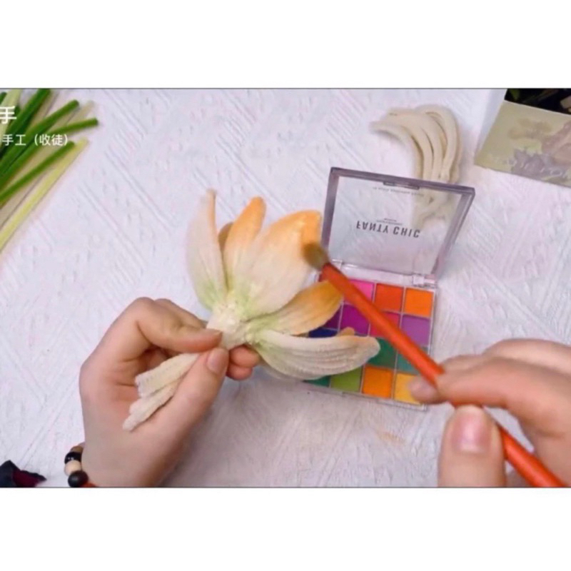 Phấn Tô Màu Hoa Kẽm Nhung Handmade DIY - Hộp 16 Màu Đẹp