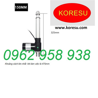 Xi lanh điện 24v, ty đẩy điện tự động hành trình 150mm, lực đẩy từ 50kg tới 600kg,LX600.