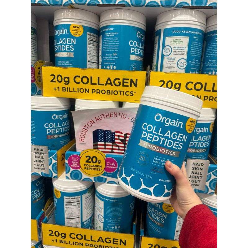 Bột Orgain Collagen + Superfoods Hair, Skin, Nail & Joint Support 726g _ Live mua hàng tại Mỹ