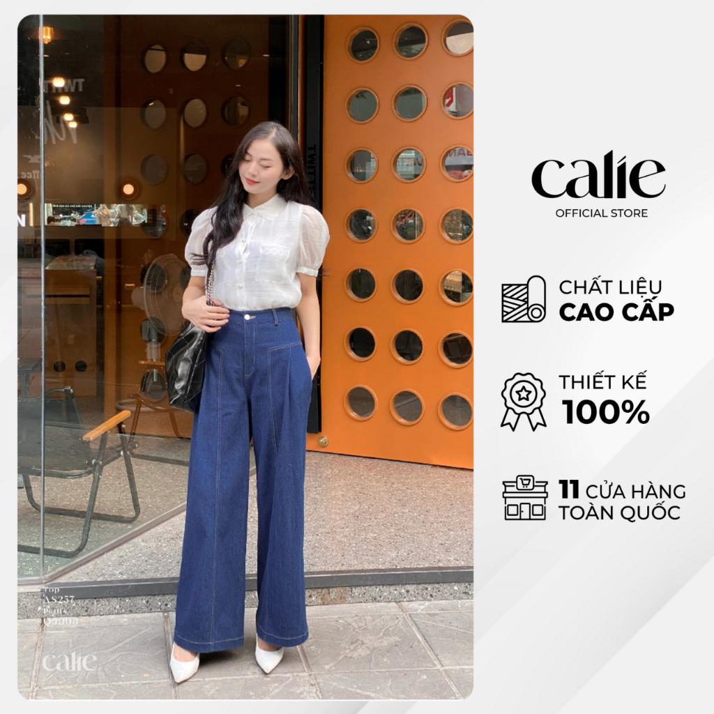 Áo sơ mi nữ ngắn tay chất liệu tơ mềm mịn CALIE AS257