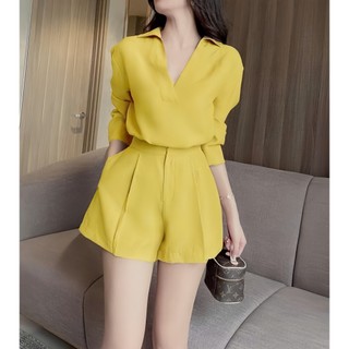 Sét Bộ Đũi Cổ V Dài Tay