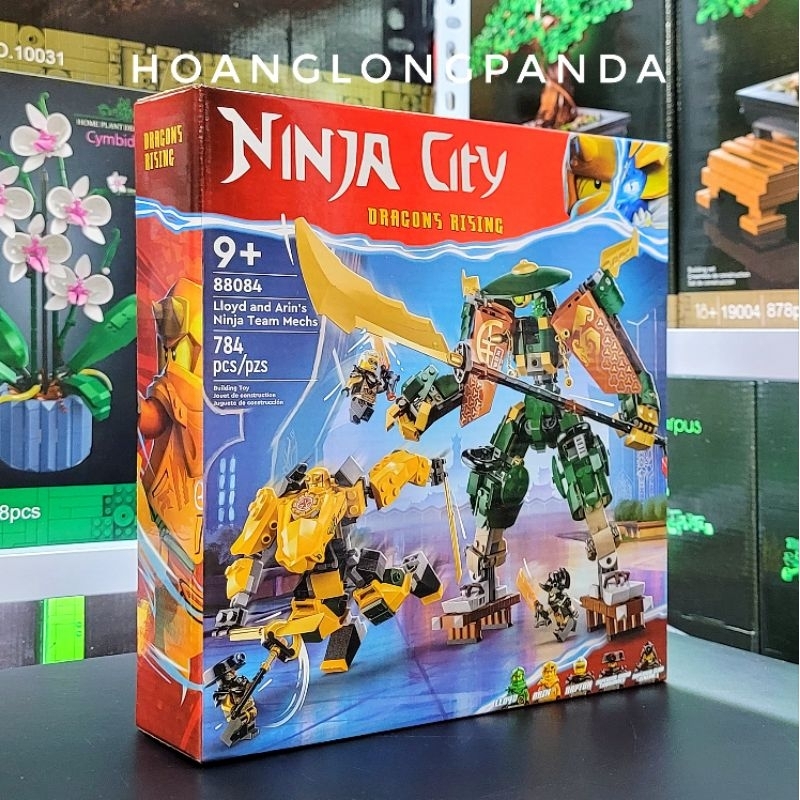 Lắp ráp NINJA CITY 88084 | 71794 Lloyd and Arin's Ninja Team Mechs | 784 chi tiết