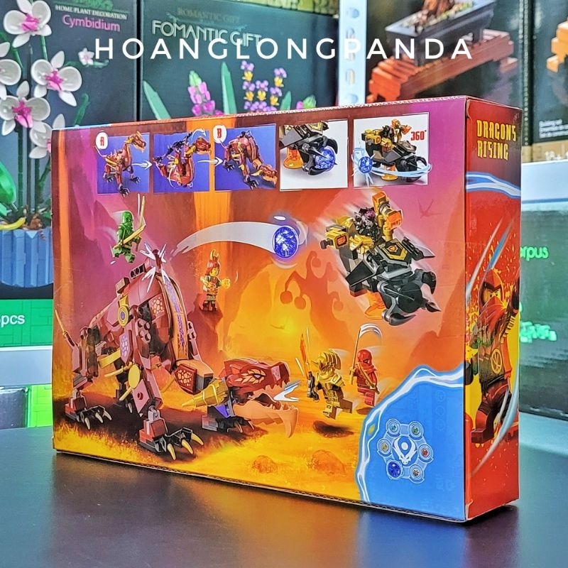 Lắp ráp NINJA CITY 80083 | 71793 Heatwave Transforming Laval Dragon | 489 chi tiết