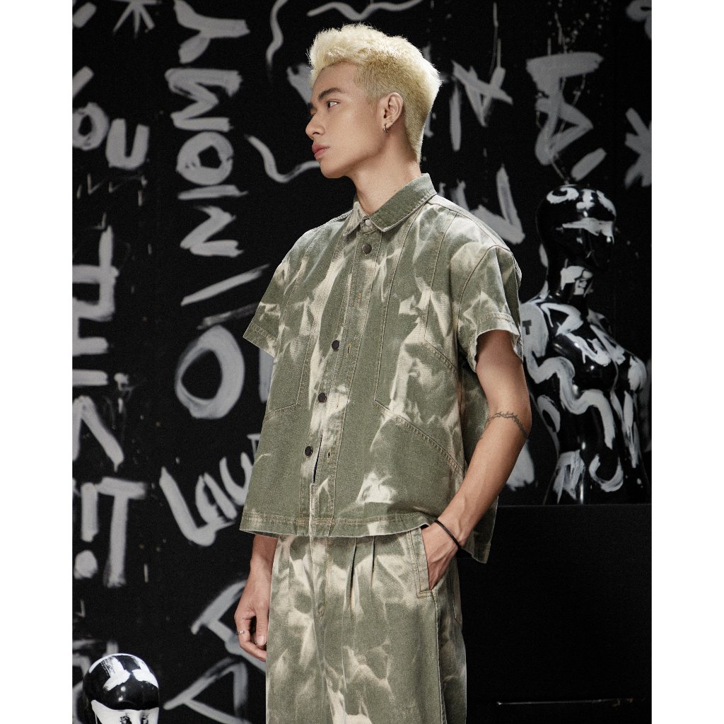 ÁO SƠ MI LASOL CRACK DENIM SHIRT