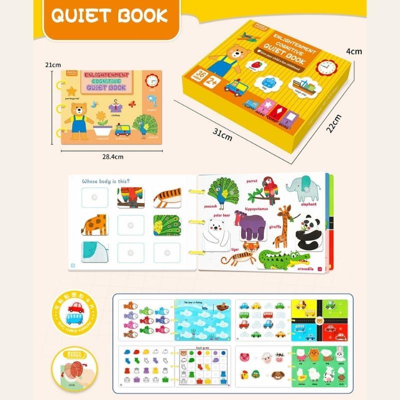 Học liệu bóc dán Montessori 17 chủ đề cuộc sống, Đồ chơi giáo dục cho bé tái sử dụng nhiều lần BabyGym