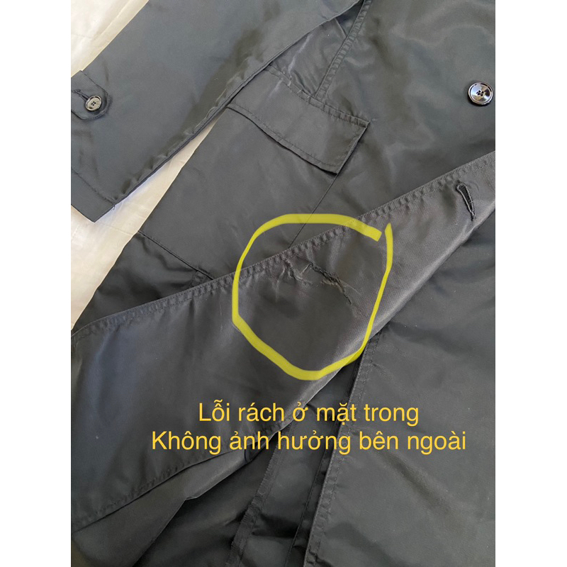 Áo khoác trench coat M475 lỗi up ảnh cuối dáng dài chất vải không thấm nước 1 lớp 2hand Hàn si ảnh thật