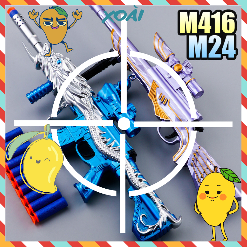 Đồ chơi nhập vai đột kích, Đồ chơi viên xốp có thể chơi cùng hạt nở 3-4mm, M416, M24, Đồ chơi đột kích