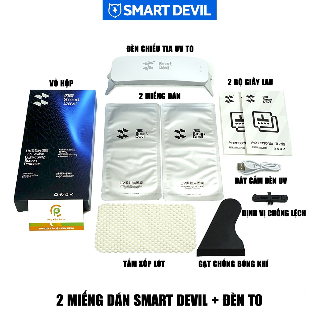 Dán màn hình Xiaomi 13 Pro PPF UV Smart Devil full màn hình dẻo trong suốt - Dán PPF UV Xiaomi Mi 13 Pro