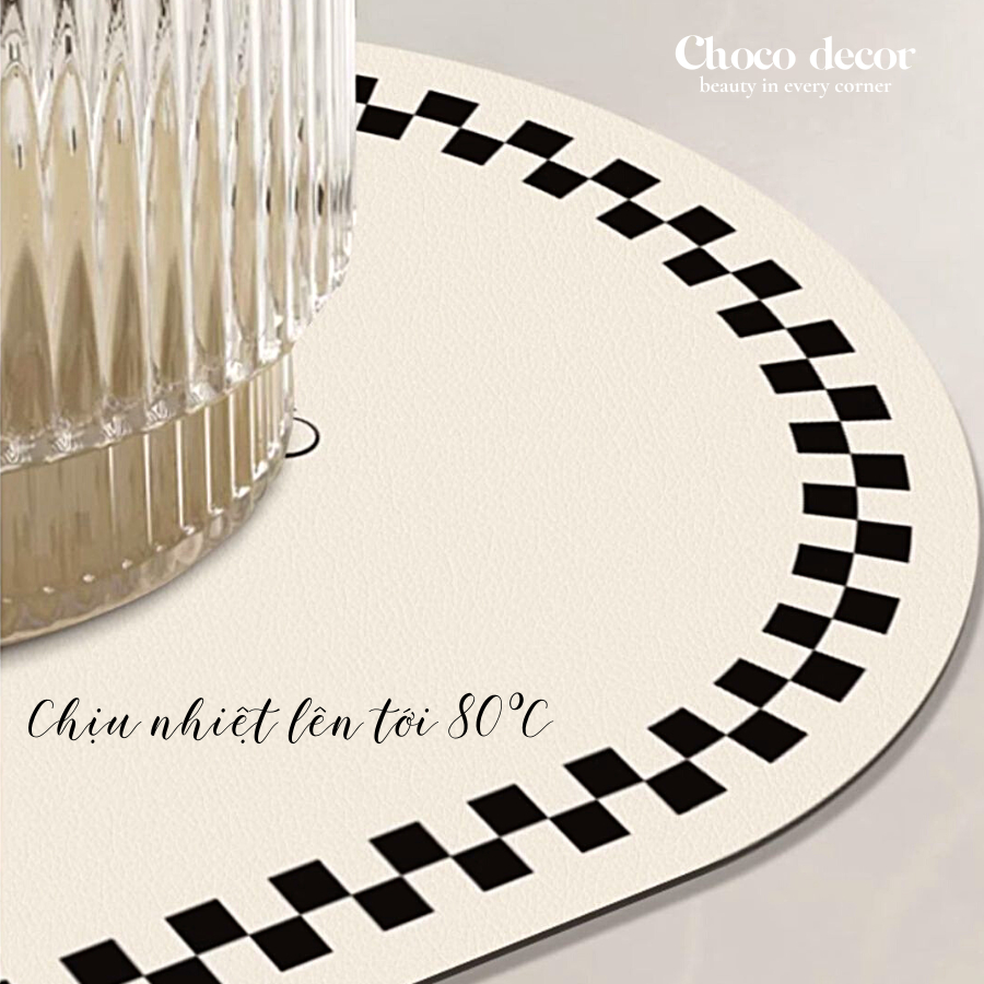 Tấm lót trang trí bàn ăn chất liệu da pu chống thấm nước phong cách bắc âu