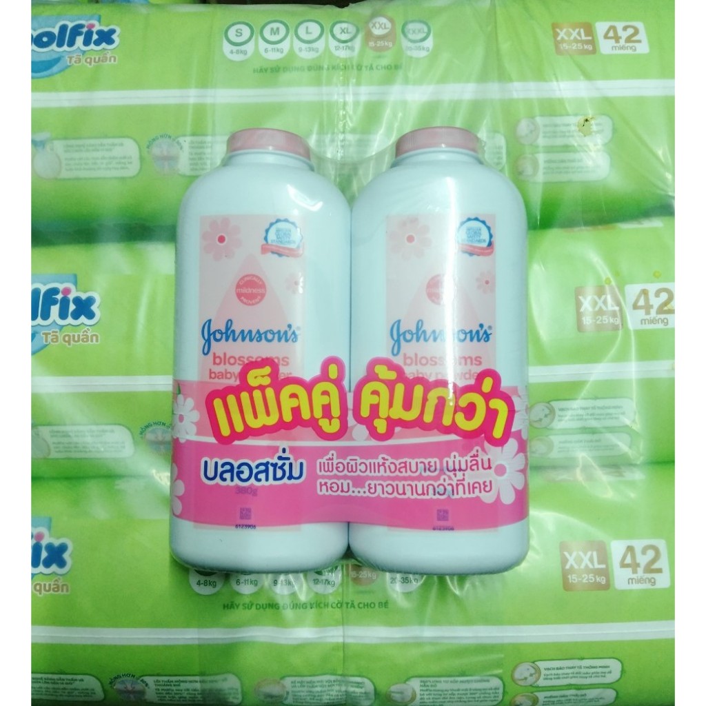 Phấn thơm Johnson's Baby hương hoa 100gr , 180gr , 380gr mẫu mới mịn màng