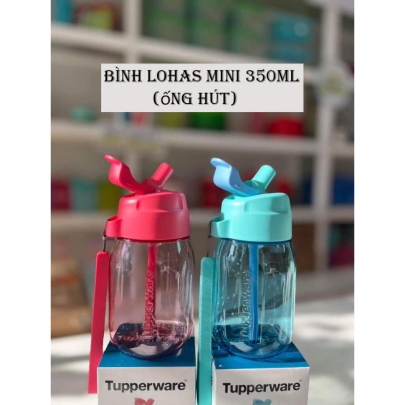Bình Nước Tupperware lohas mini 350ml có ống hút