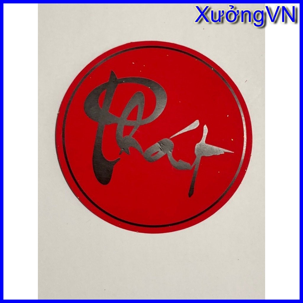 2024 - Tem Chữ  Thư Pháp Tết, Xuân, Phúc, Lộc, Thọ trang trí hình Tròn 6x6 cm , vuông Cạnh 10x10 cm